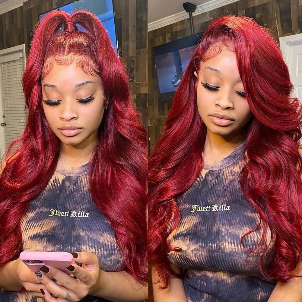 100% Human Hair Deep Wave and Body Wave Lace Front Wigs for Black Women - 180% Density, 13X4 HD Transparent Lace Frontal, 22 Inch