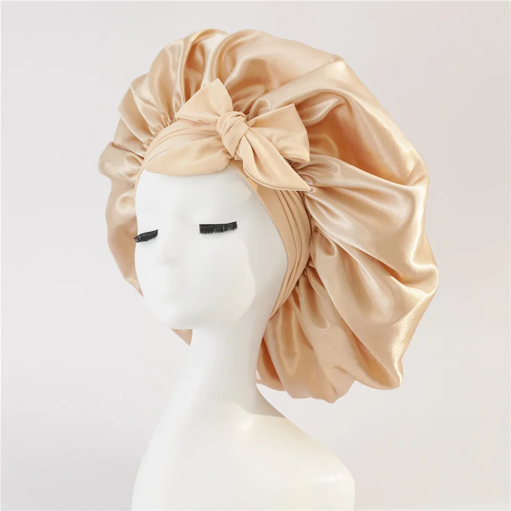 SereniCap Nox One — Satin Sleep Bonnet, Unisex, Wide Elastic Band