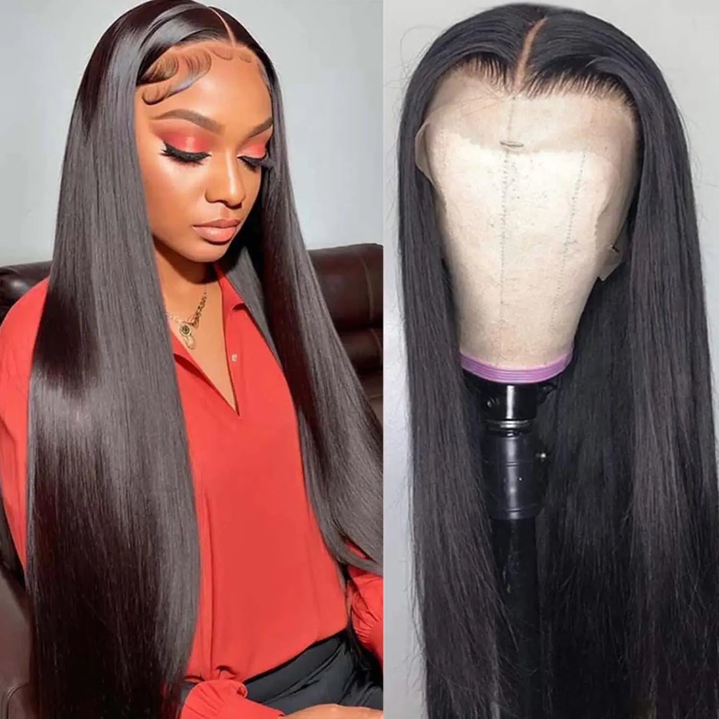 100% Human Hair Deep Wave and Body Wave Lace Front Wigs for Black Women - 180% Density, 13X4 HD Transparent Lace Frontal, 22 Inch