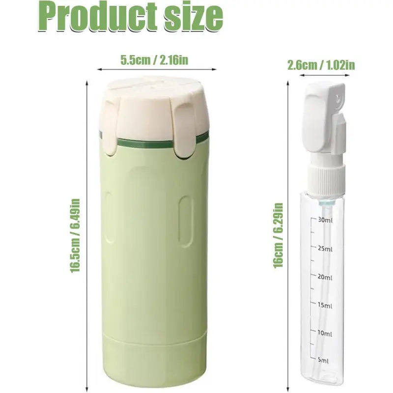 4-in-1 Portable Travel Dispenser for Toiletries - Leak-Proof Shampoo, Conditioner, and Lotion Storage with Pump for Business and Leisure Trips