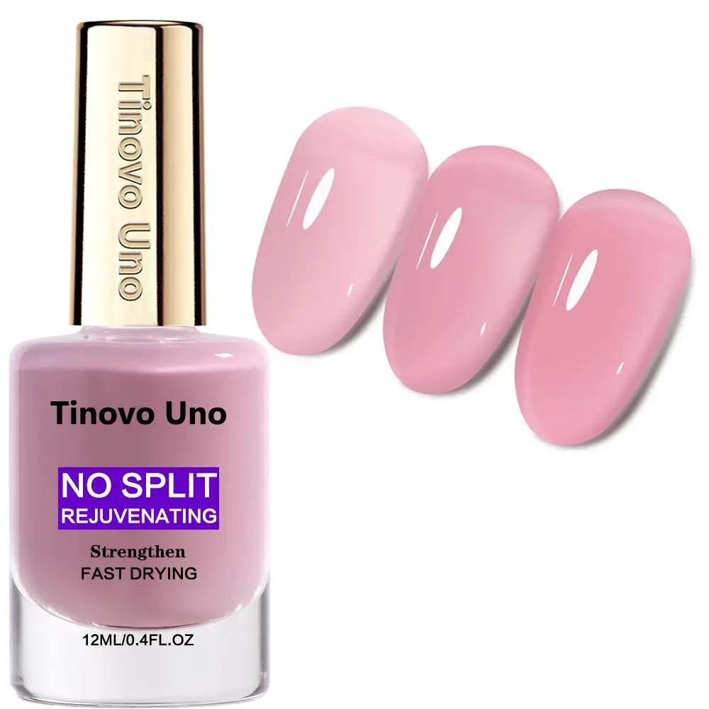 Tinovo Uno NO SPLIT Rejuvenating Nail Hardener 12ml - Advanced Nail Strengthener and Repair Solution with Enriched Keratin for Fragile, Thin, and Brittle Nails, Quick-Drying Formula, No UV/LED Curing Required