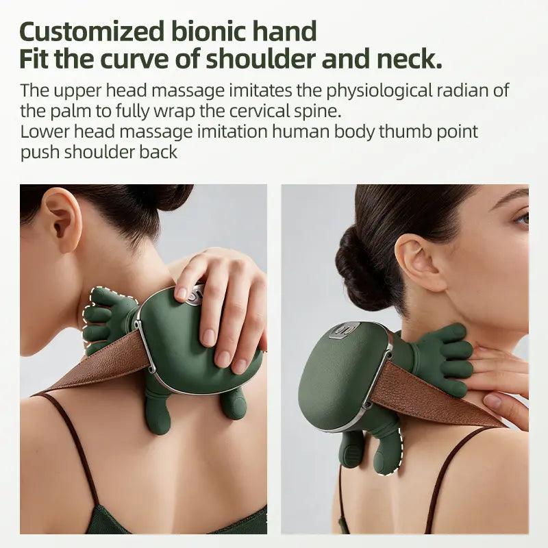Electric Bionic Hand Neck Massager - Acupoint Muscle Relaxation Device for Youth, Perfect for Post-Exercise Recovery and Gifting