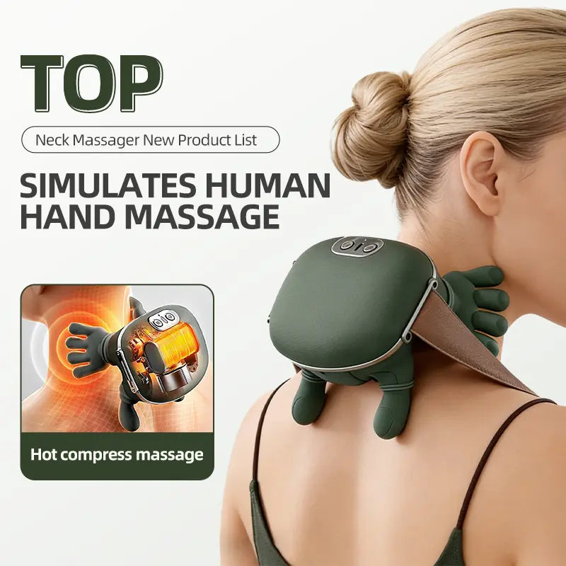 Electric Bionic Hand Neck Massager - Acupoint Muscle Relaxation Device for Youth, Perfect for Post-Exercise Recovery and Gifting