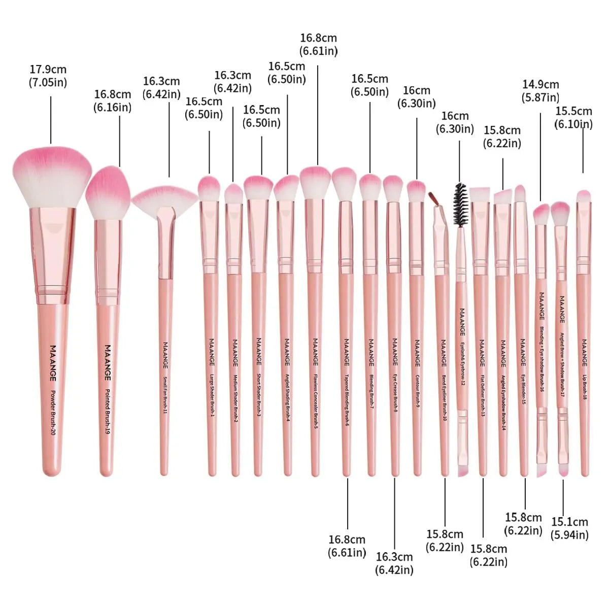 MAANGE Professional 27-Piece Makeup Brush Set with Beauty Sponges, Face Cleaning Sponge, and Makeup Bag - Essential Makeup Tools and Accessories for Women