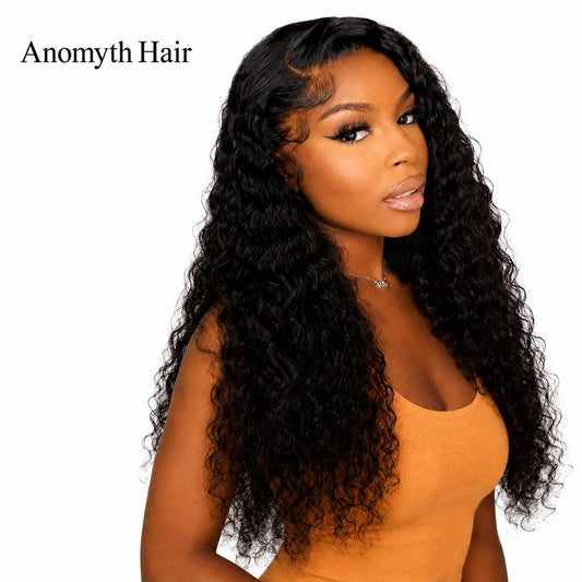 100% Human Hair Deep Wave and Body Wave Lace Front Wigs for Black Women - 180% Density, 13X4 HD Transparent Lace Frontal, 22 Inch