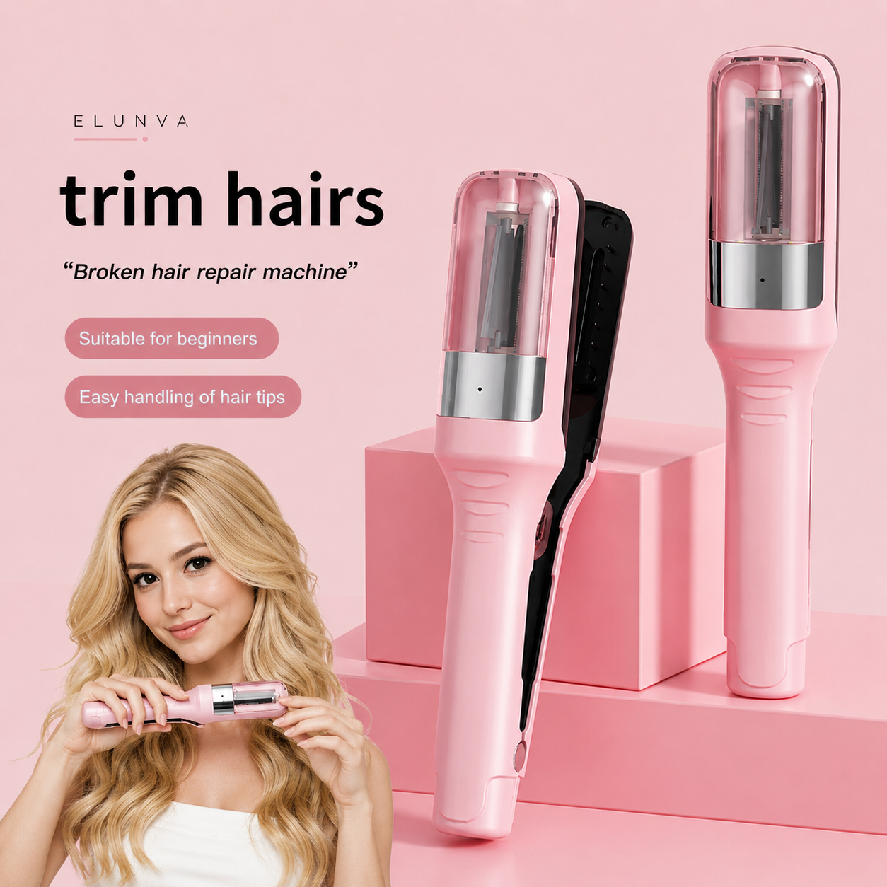 Split-End Trimmer — Cordless, End-Only, USB‑C