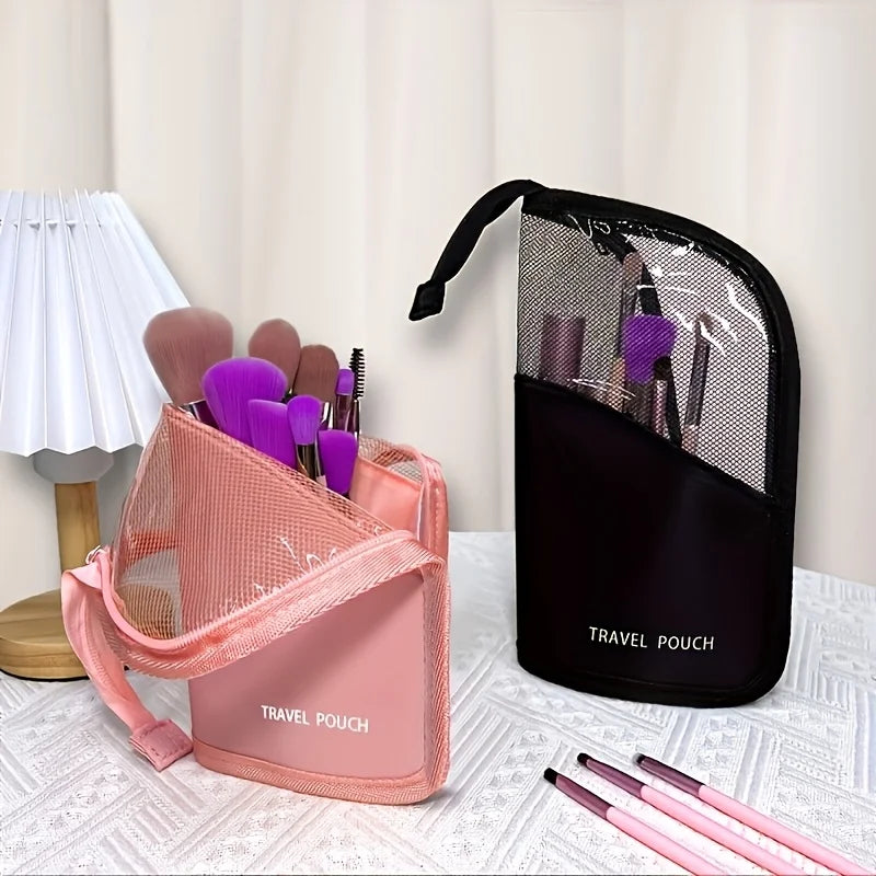 Vertical Makeup Pencil Case — Oxford Fabric, Portable Organizer