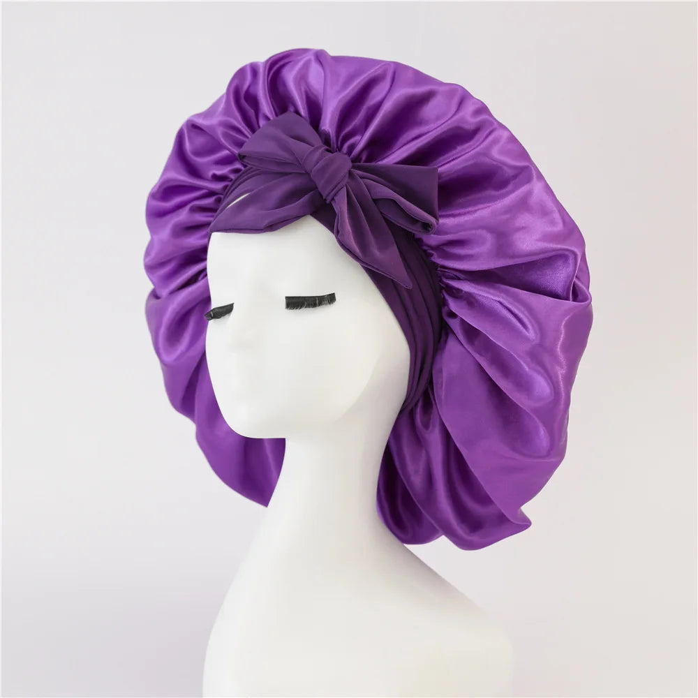 SereniCap Nox One — Satin Sleep Bonnet, Unisex, Wide Elastic Band