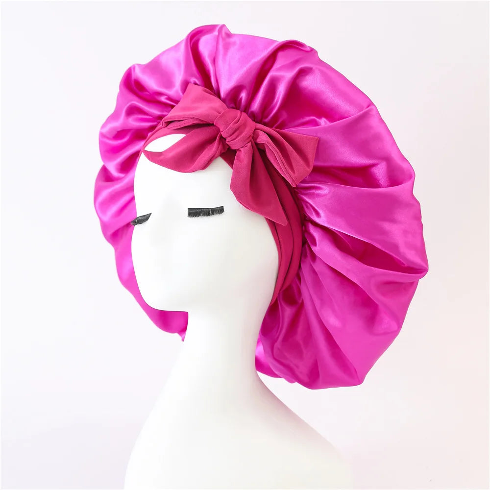 SereniCap Nox One — Satin Sleep Bonnet, Unisex, Wide Elastic Band