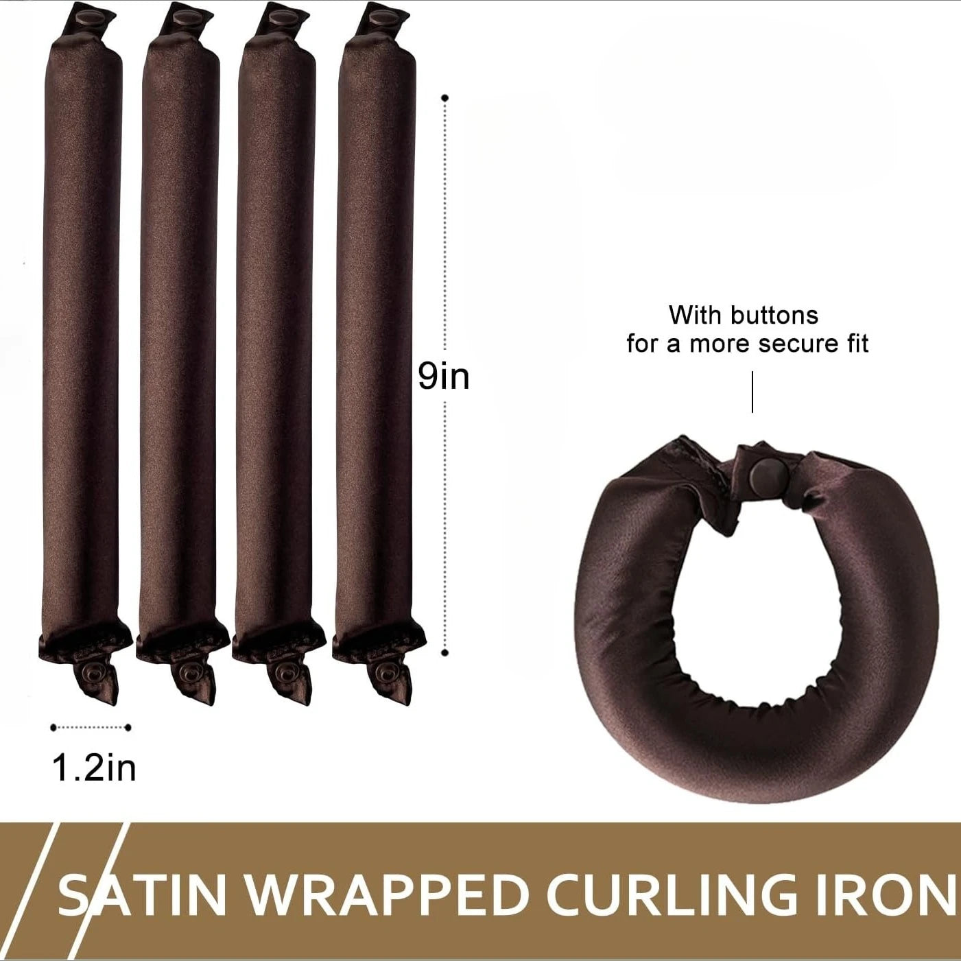 Satin Heatless Hair Curler Set — No-Heat Overnight Curls
