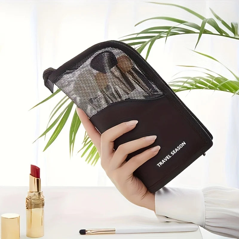 Vertical Makeup Pencil Case — Oxford Fabric, Portable Organizer