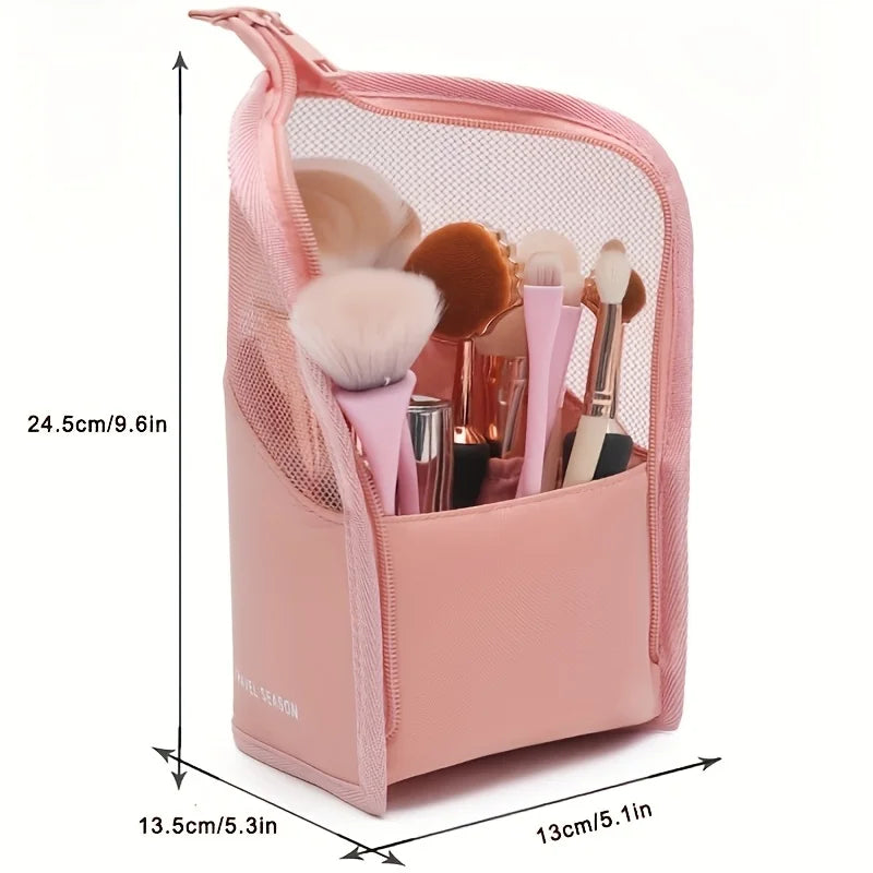 Vertical Makeup Pencil Case — Oxford Fabric, Portable Organizer
