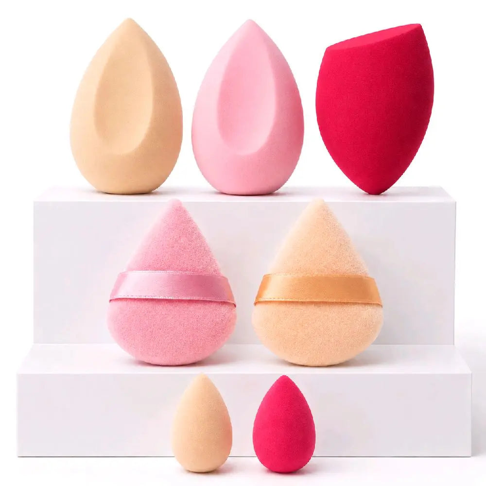 7-Piece Latex-Free Makeup Sponge Set for Foundation and Concealer Application