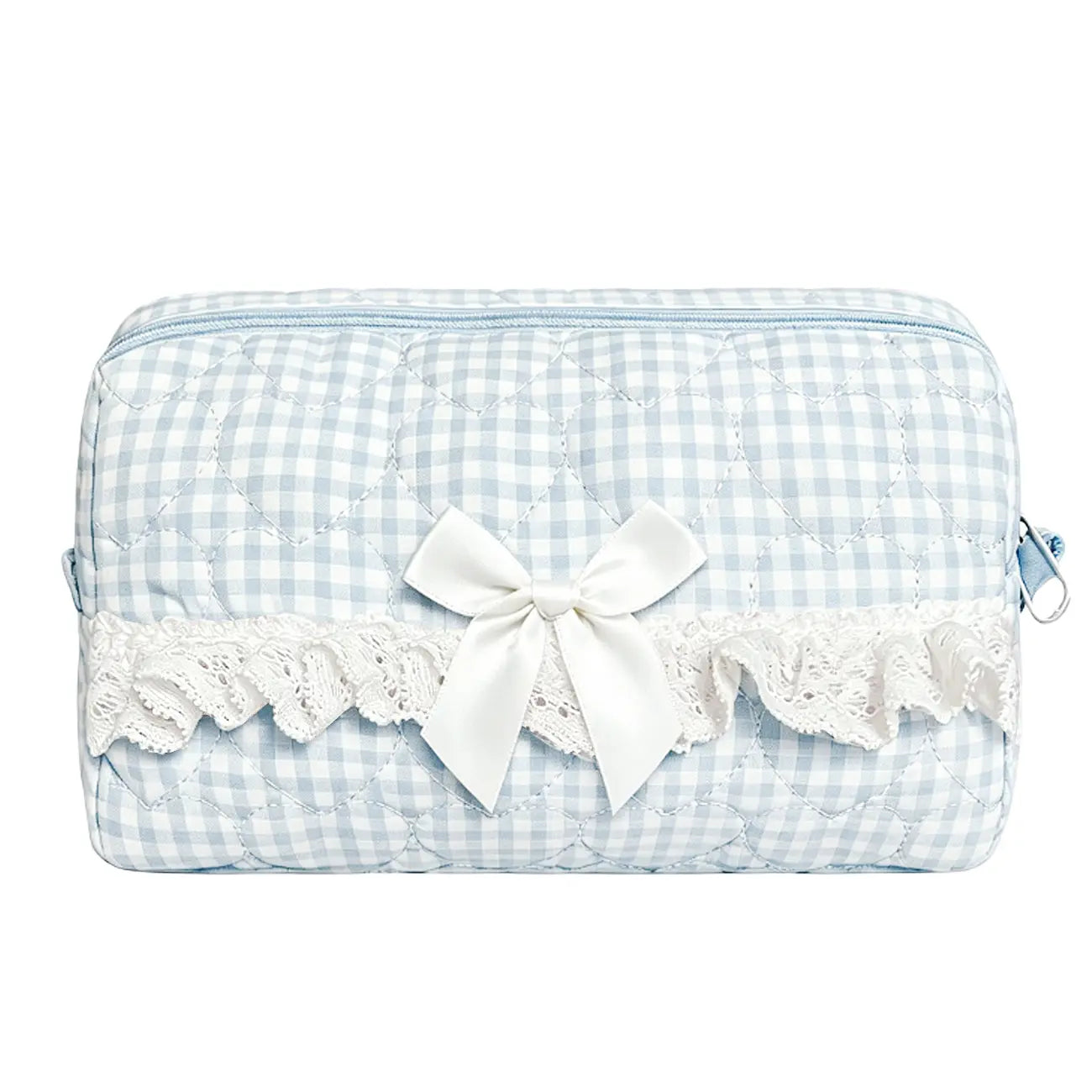 Quilted Touch-Up Cosmetic Bag for Women and Girls